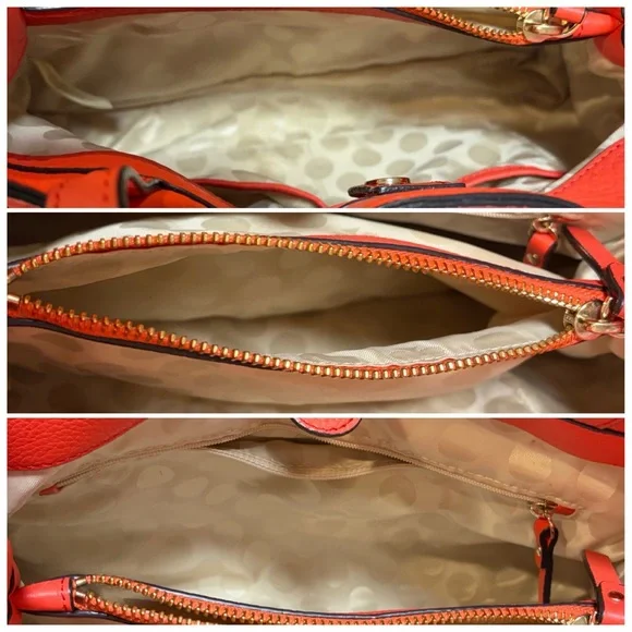 KATE SPADE new Maryanne West Valley Coral Bow Satchel Handbag + Dustbag - Picture 12 of 16